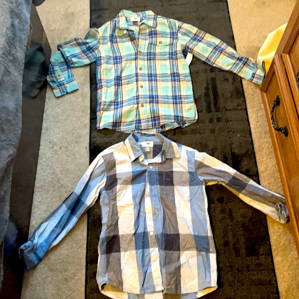 Old nave button downs boys size 8,  1 shirt NWT